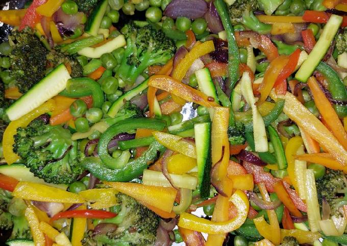 A picture of Stir fried mixed vegetables (Ratatouille).