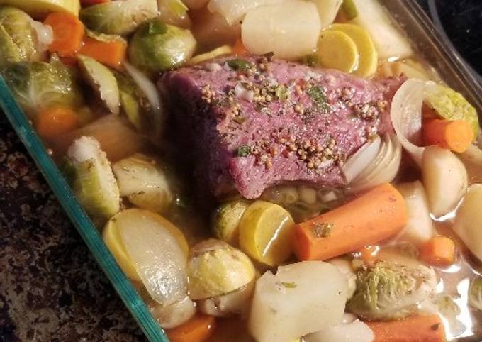 A picture of Corned Beef & Vegetable Bake.