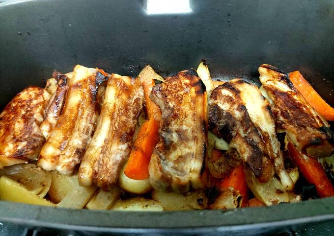 A picture of My Sweet Belly Pork & Veg Roast.