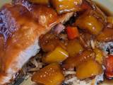 A picture of Mango honey glazed salmon.