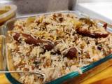 A picture of Massor daal (brown lentil) pulao.