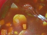 A picture of Slow cooker vegetable soup.