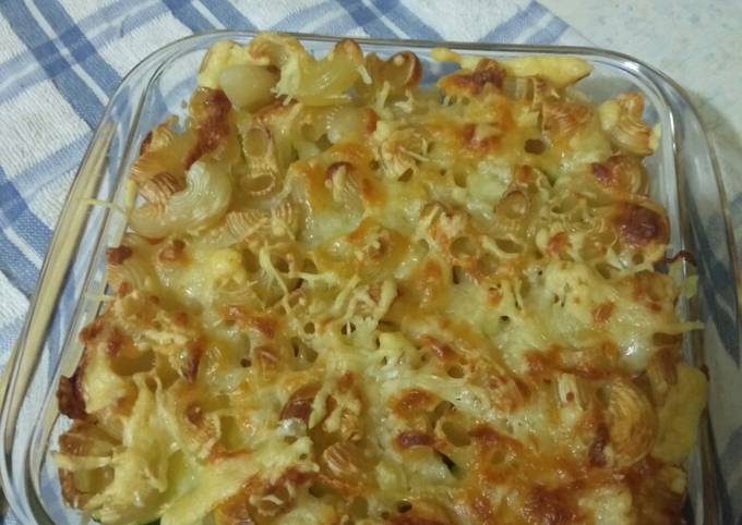 A picture of Oven baked pasta and vegetables#bakingclassy#baked dishes.