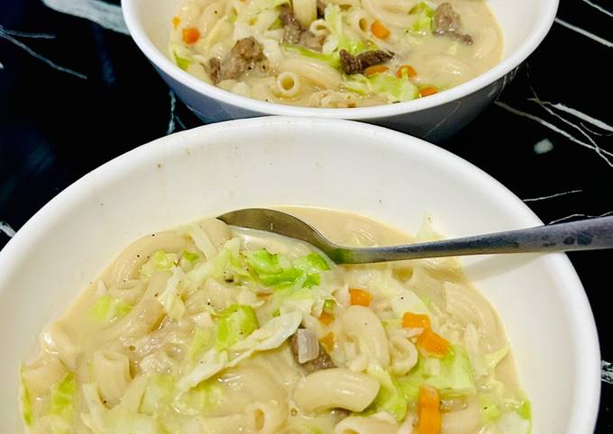 A picture of Creamy Pork Sopas.