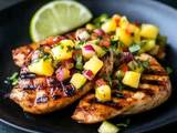 A picture of Grilled Chicken with Pineapple Salsa.