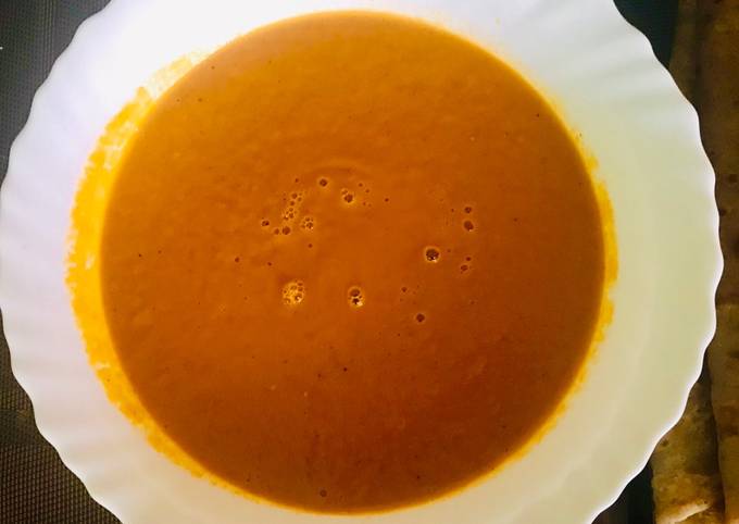 A picture of Baked tomato soup.