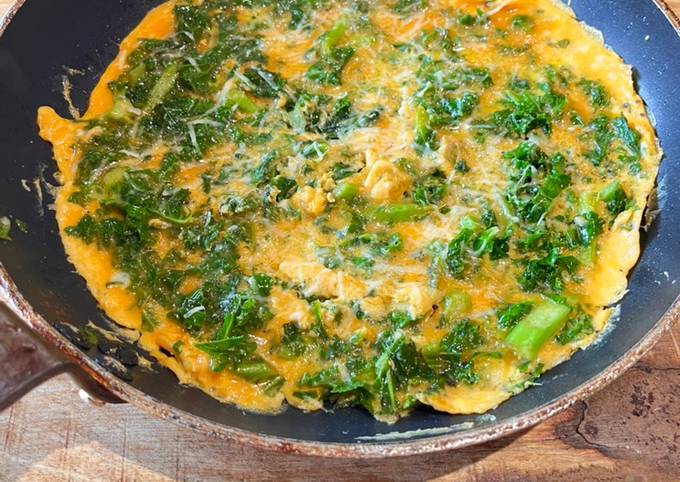 A picture of Curly kale omelette.