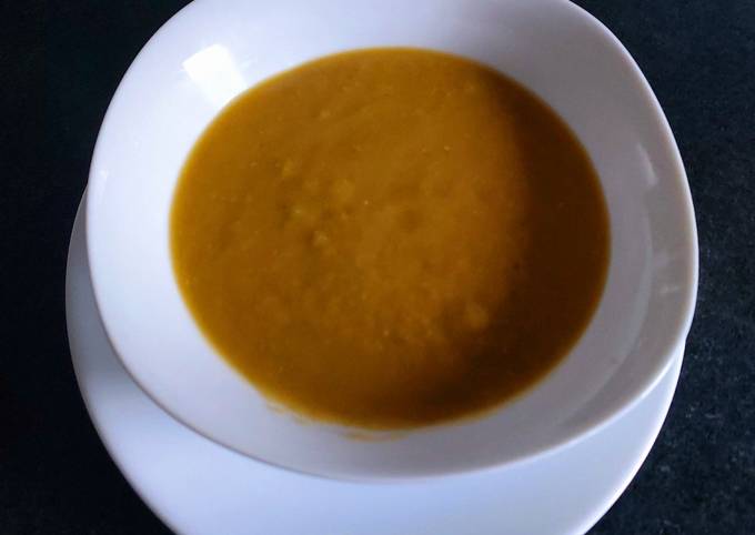 A picture of My Thick Leek & Sweet Potato Soup.