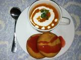 A picture of Creamy tomato soup.