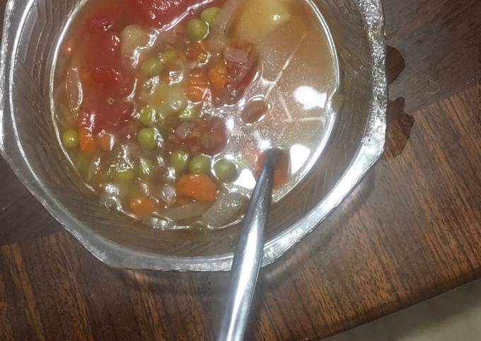 A picture of Vegetable soup.