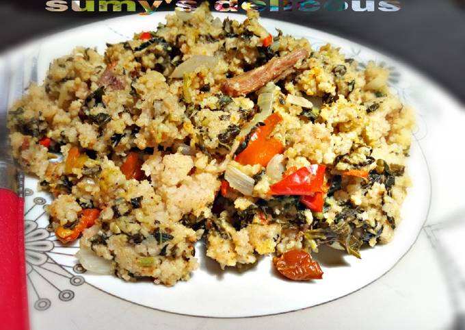 A picture of Jollof vegetable couscous.