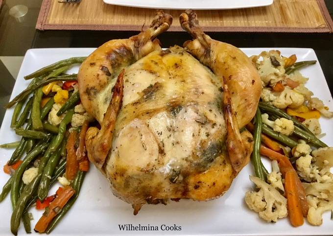 A picture of Roasted Chicken With Vegetables.