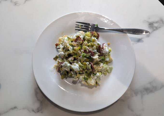 A picture of Creamy Chorizo and Cauliflower Bake.