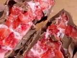 A picture of Chocolate Covered Strawberry Yogurt Clusters.