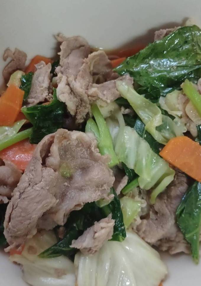 รูปของ ผัดผักรวมหมู
