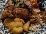 A picture of Roasted Lamb shoulder with giant Couscous & caramelised onions.