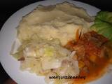 A picture of Mashed Potatoes,Beef,Cabbage #CHARITYRECIPE.