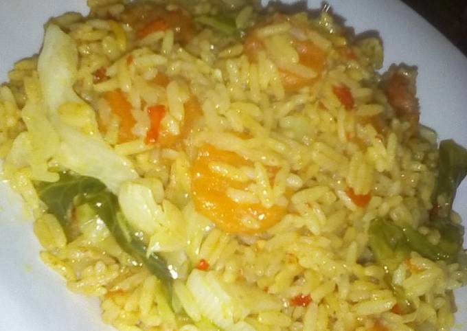 A picture of Vegetable jollof rice.