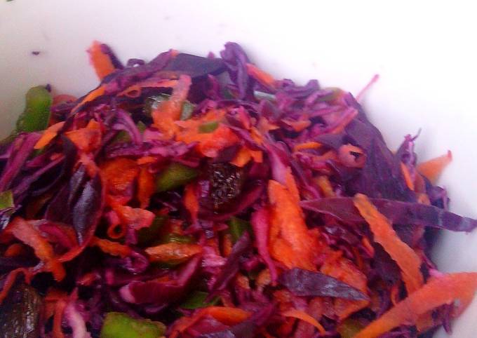 A picture of Purple Cabbage Raisins Salad.