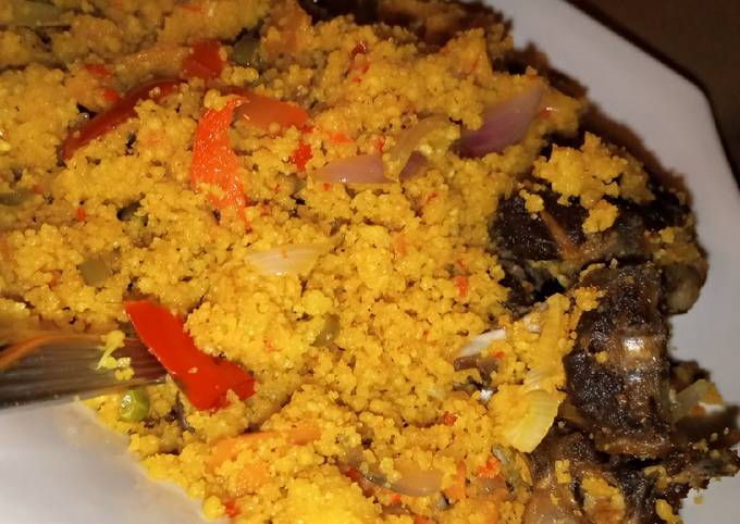 A picture of Fried vegetable couscous😋.