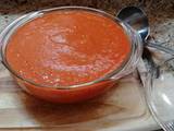 A picture of Roasted Red Pepper and Vegetable Soup.