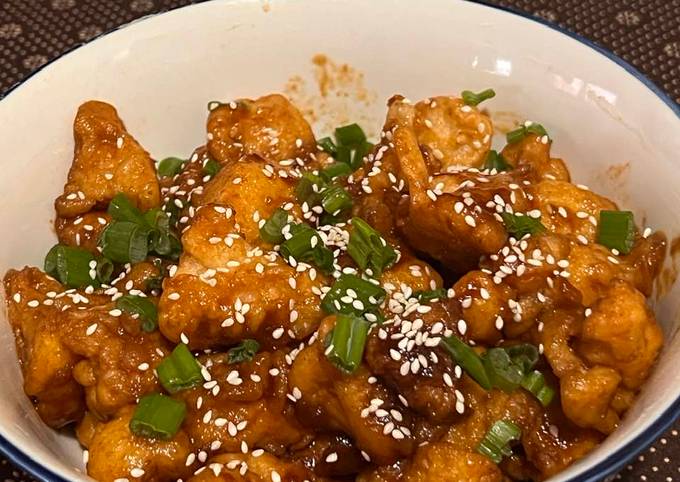 A picture of Sesame fried cauliflower.