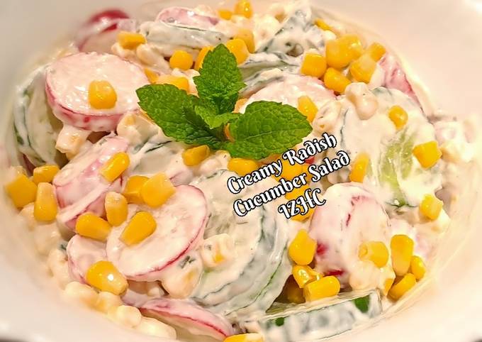 A picture of 🥗Creamy Radish Cucumber Salad🥗.