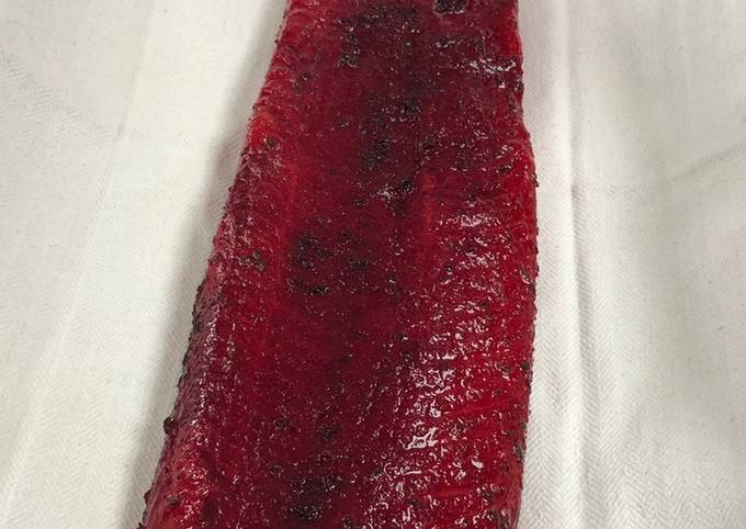 A picture of Beetroot Gravlax.