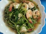 รูปของ ผัดผักบุ้งฝอยใส่กุ้ง