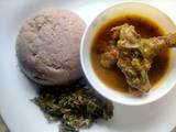 A picture of Kuku kienyeji, Ugali & Mboga.