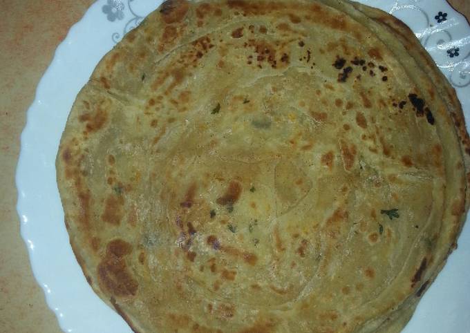 A picture of Carrot-dhania chapatis # vegetable contest#.