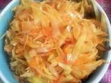 A picture of Fried Carrot and Cabbage.