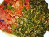 A picture of Wet Fried Gizzards and traditional vegetables.