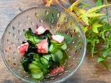 A picture of Japanese Vinegar Octopus and Cucumber.