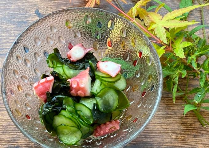 A picture of Japanese Vinegar Octopus and Cucumber.