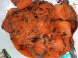 A picture of Yam Porridge with vegetable.