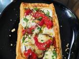 A picture of Taleggio, vegetable and almond tart.