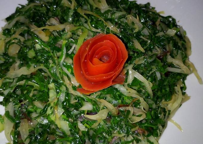 A picture of Cabbage and sukuma wiki #vegetablecontest.