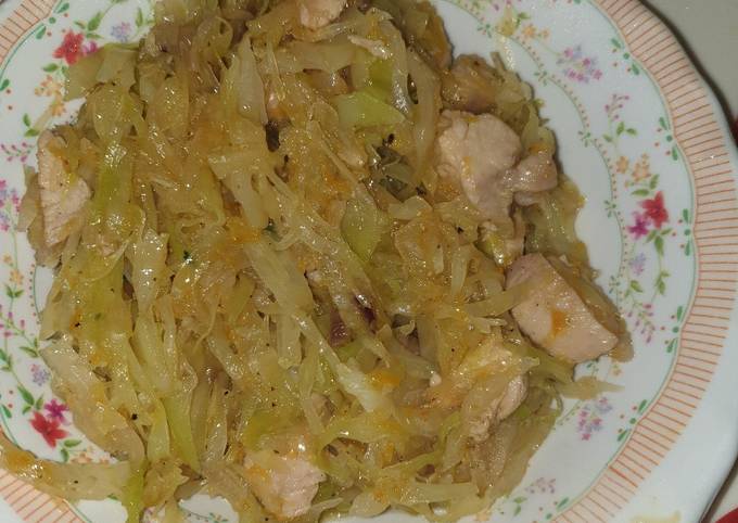 A picture of Chicken cabbage stew#4weeks challenge.