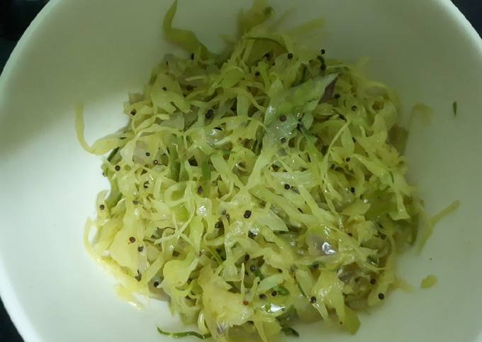 A picture of Quick Cabbage with Mustard seeds.