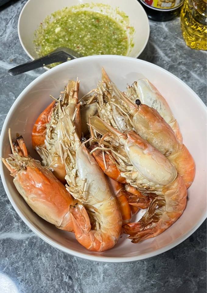 รูปของ กุ้งเผาจากหม้อทอดไร้น้ำมัน
