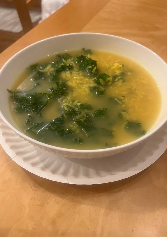 A picture of Super Easy and Fast Healthy Tumeric Kale Soup.