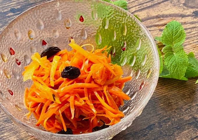 A picture of Persimmon and Dried Fruit Carrot Salad.