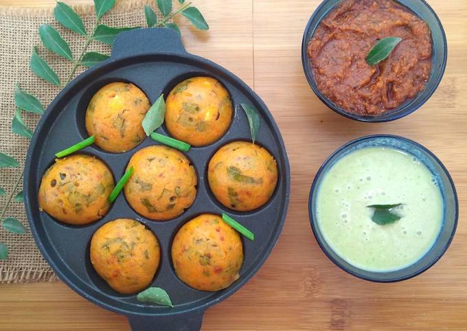 A picture of Mixed Vegetables Masala Appam.