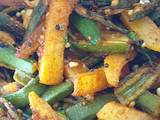 A picture of Okra N Potatoe Dry Curry.#4 week challenge# charity Challenge.