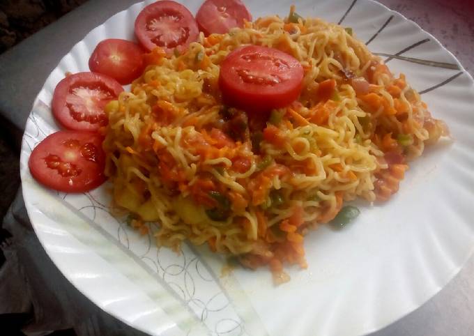 A picture of Mixed veggie indomie #authors marathon.