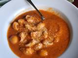 A picture of Creamy Tomato Bisque with Pasta.