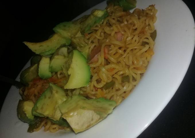 A picture of Vegetable indomie#cookingwithtomatoescontest.