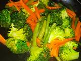 A picture of Steamed mixed vegetables.