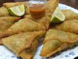 A picture of Vegetable Samosas# authors marathon.